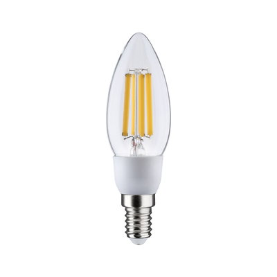 LED candle bulb with clear glass cover and E14 base for energy-efficient lighting