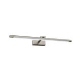 Slim LED wall light in brushed silver metal for modern indoor lighting solutions