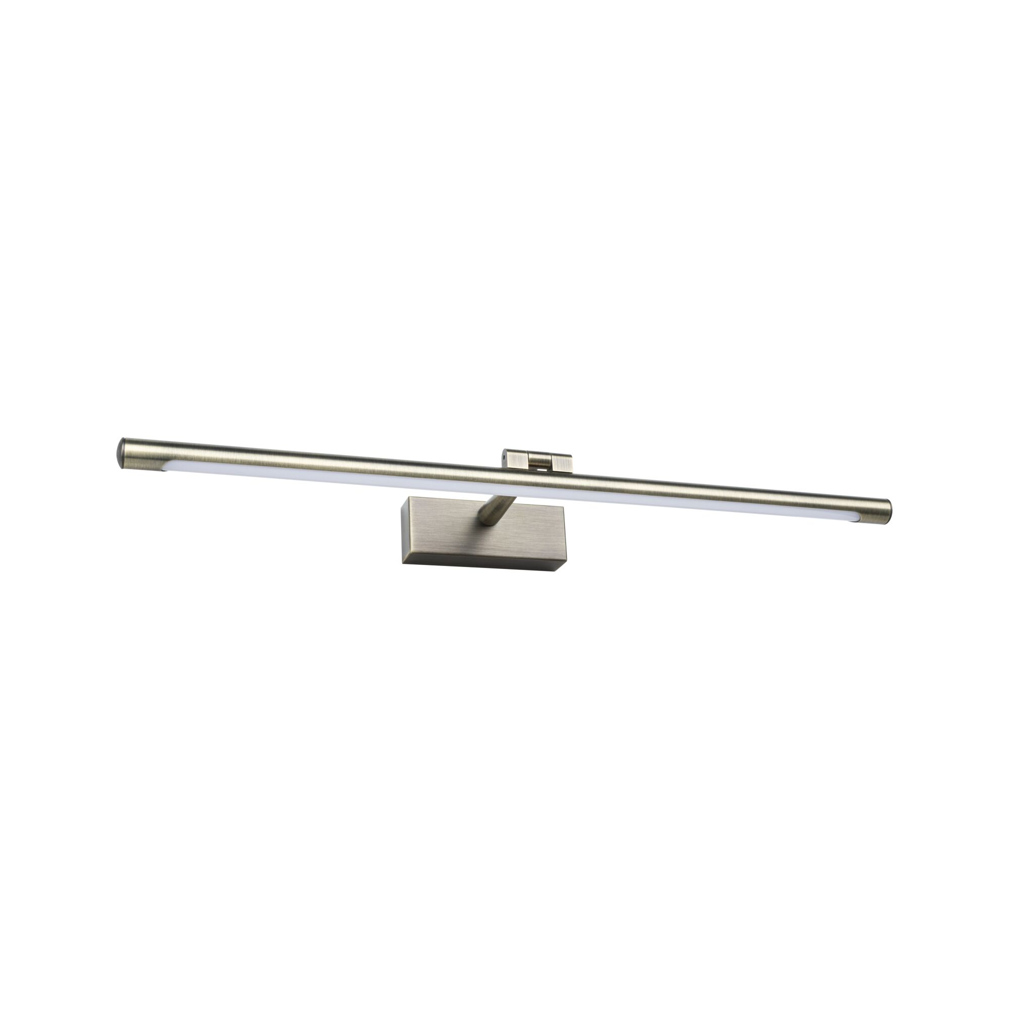 Schmale LED-Wandleuchte aus gebürstetem Metall in Silber für moderne Innenbeleuchtung
