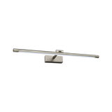 Schmale LED-Wandleuchte aus gebürstetem Metall in Silber für moderne Innenbeleuchtung