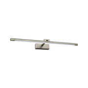 Schmale LED-Wandleuchte aus gebürstetem Metall in Silber für moderne Innenbeleuchtung