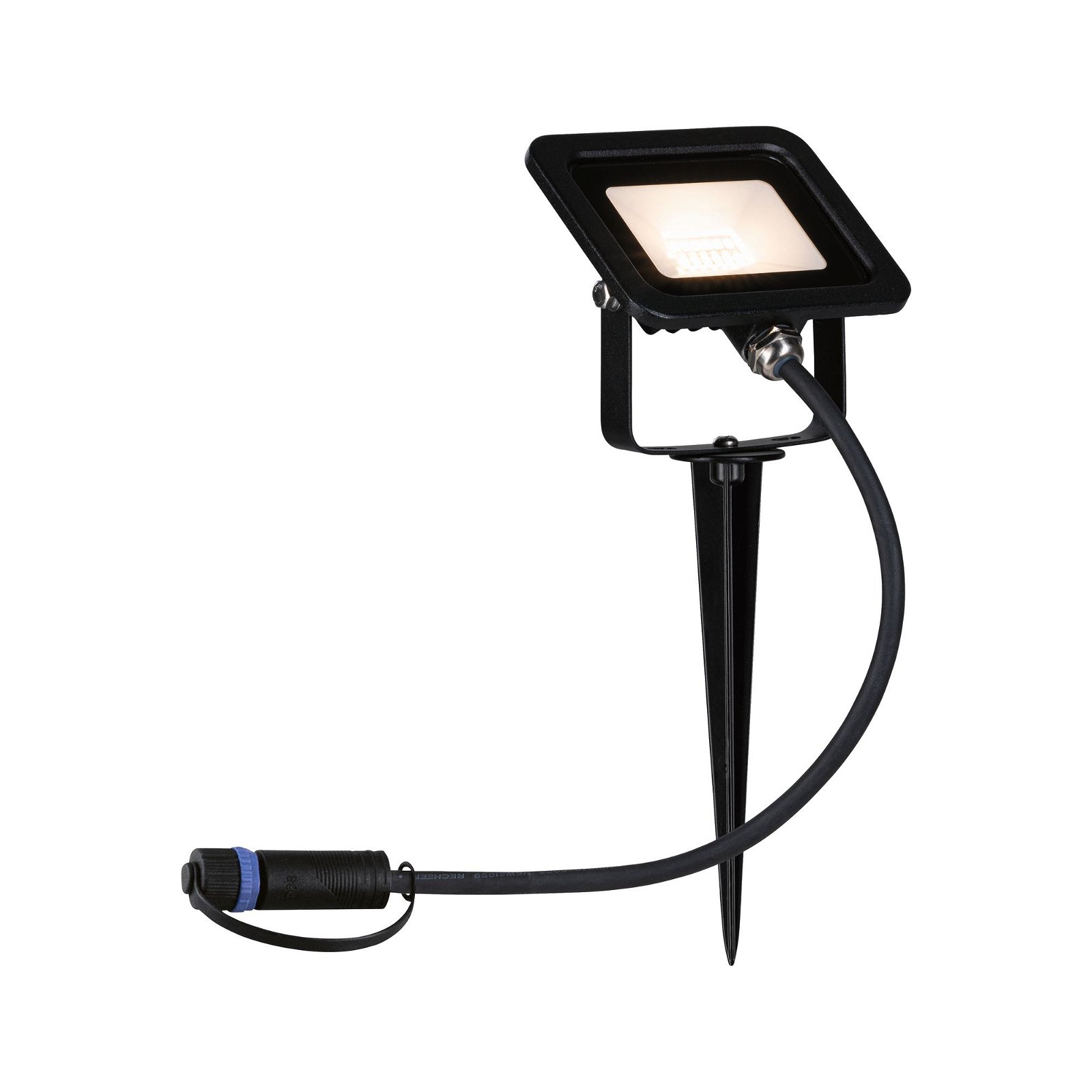 Plug & Shine Projecteur de jardin LED Fluter Spot individuel IP65 3000K 6,8W Noir