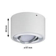 Hvid metal LED-loftspot med justerbar vinkel og moderne design til boligbelysning