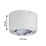 Biały metalowy reflektor sufitowy LED z regulowanym kątem światła i nowoczesnym wyglądem