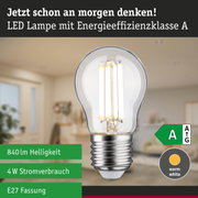 LED-Lampe mit neutralweißem Licht und hoher Energieeffizienz vor grünem Waldhintergrund