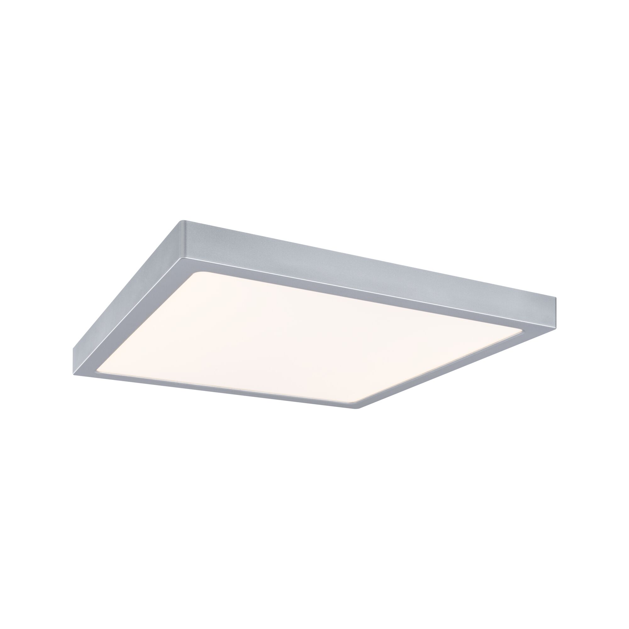 Modernes quadratisches LED-Deckenlicht mit silbernem Aluminiumrahmen für Wohnräume
