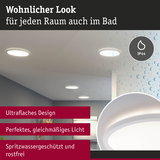 Ultraflache weiße LED-Deckenleuchte mit IP44 Schutz für Badezimmer, gleichmäßiges Licht, rostfrei