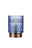 Pauleen Table luminaire Chic Glamour E14 2700K 15lm 0,4W Blue/Brushed brass Blue patterned glass wall light shade with bronze metal base for decorative LED lighting