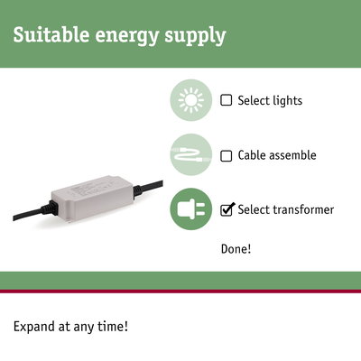 Grey transformer with cable for suitable power supply in LED lighting systems