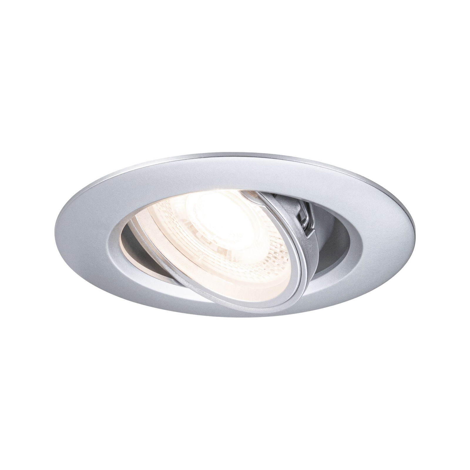 Recessed luminaire 10 pack Swivelling round 90mm 30° GU10 max. 10x10W 230V dimmable Chrome matt