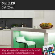 Modern LED-verlichtingsset 7,5 m met afstandsbediening voor sfeervolle kamerverlichting
