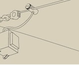 Dessin technique d’une suspension de câble beige avec éléments de fixation pour systèmes d’éclairage