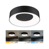 Runde schwarze LED-Deckenleuchte mit einstellbarer Farbtemperatur von 3000K bis 6500K für Wohnräume