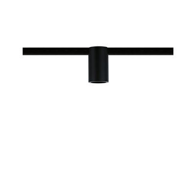 Spot LED de plafond noir en métal sur rail pour éclairage intérieur moderne