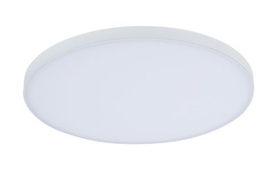 Rund hvid LED-loftlampe med mat plastikramme til energieeffektiv belysning