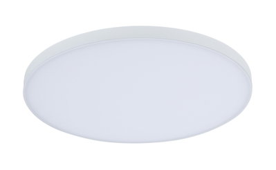 Plafonnier LED rond blanc avec cadre en plastique mat pour un éclairage économique