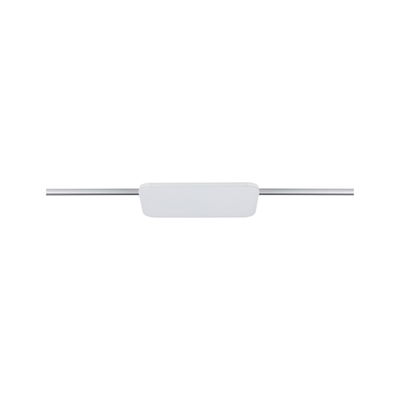 White plastic LED connector with silver metal rod for track lighting systems