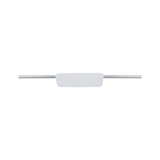 White plastic LED connector with silver metal rod for track lighting systems