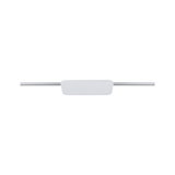White plastic LED connector with silver metal rod for track lighting systems