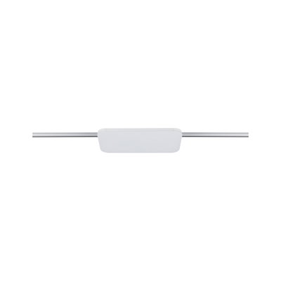 White plastic LED connector with silver metal rod for track lighting systems