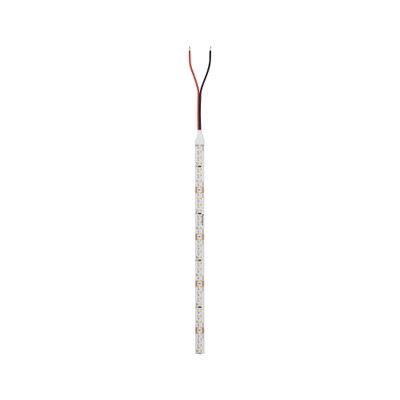 LED strip with white LEDs and red and black wires for versatile lighting applications