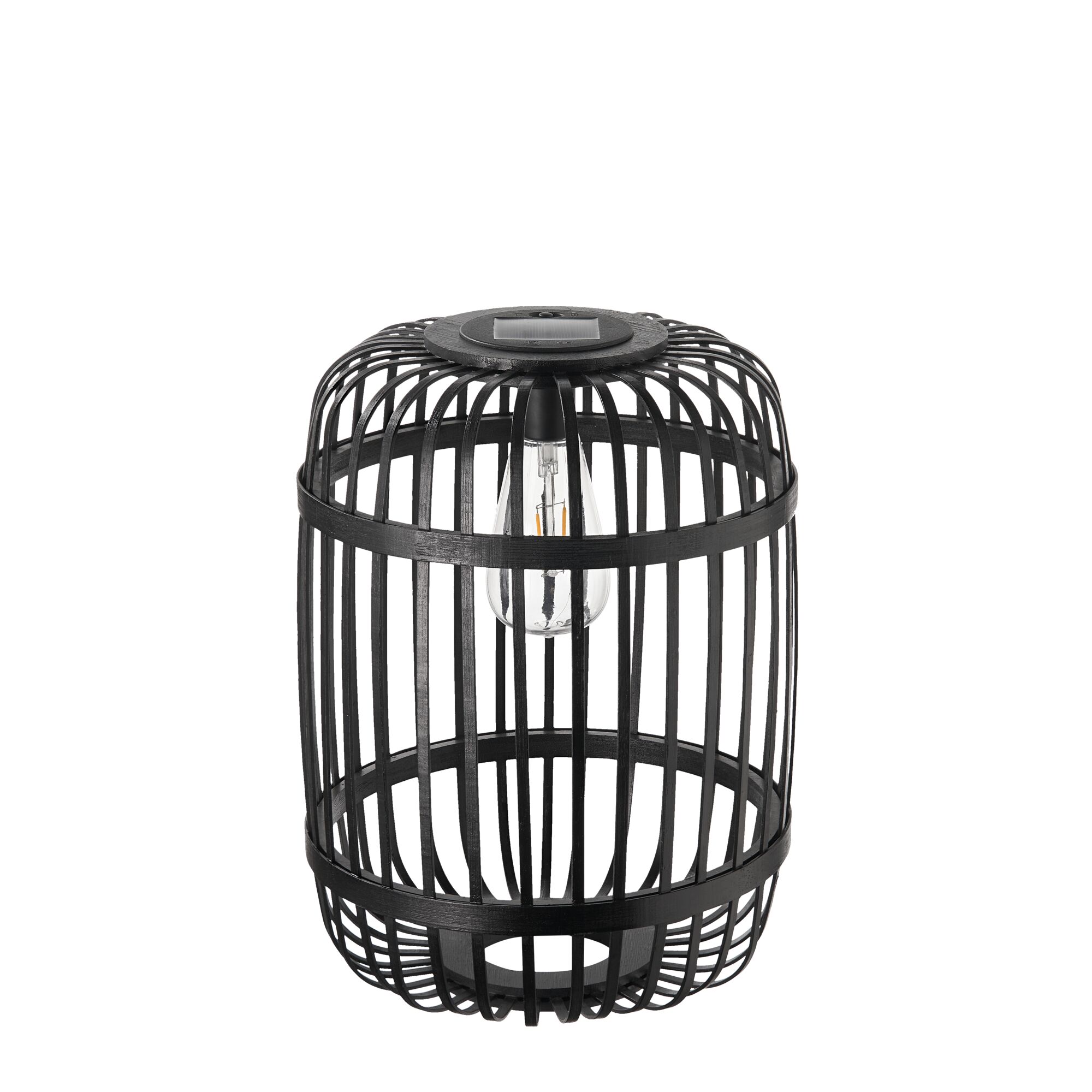 Paulmann Pauleen Lanterne solaire Sunshine Ray IP44 2700K 7lm Noir Lampe solaire extérieure noire en métal avec design en cage et ampoule LED visible pour éclairage de jardin