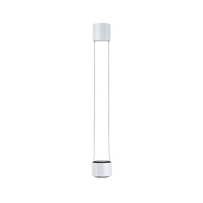 Moderne witte metalen LED-hanglamp met cilindrisch ontwerp voor stijlvolle binnenverlichting