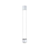 Moderne weiße LED-Pendelleuchte aus Metall mit zylindrischem Design für stilvolle Raumbeleuchtung