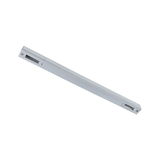 Slim silver aluminum LED light for modern indoor lighting and energy-efficient illumination solution.