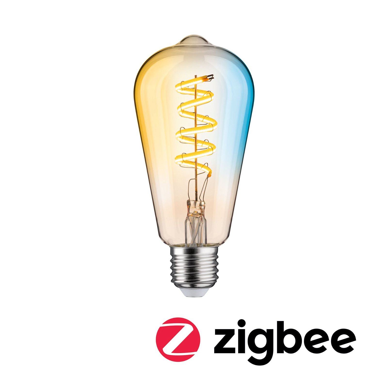Filament 230V Smart Home Zigbee 3.0 LED Kolben ST64 E27 600lm 7,5W Tunable White dimmbar Gold
