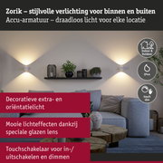 Moderne witte draadloze wandlampen met warm licht voor binnen en buiten, touch dimbare verlichting