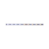 LED light strip with warm white and cool white LEDs on silver board for flexible lighting