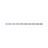 LED light strip with warm white and cool white LEDs on silver board for flexible lighting