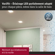 Plafonnier LED VariFit IP44, résistant aux éclaboussures et à la rouille, idéal pour salle de bain