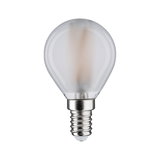 Round LED bulb with frosted glass and E14 base for energy-efficient lighting