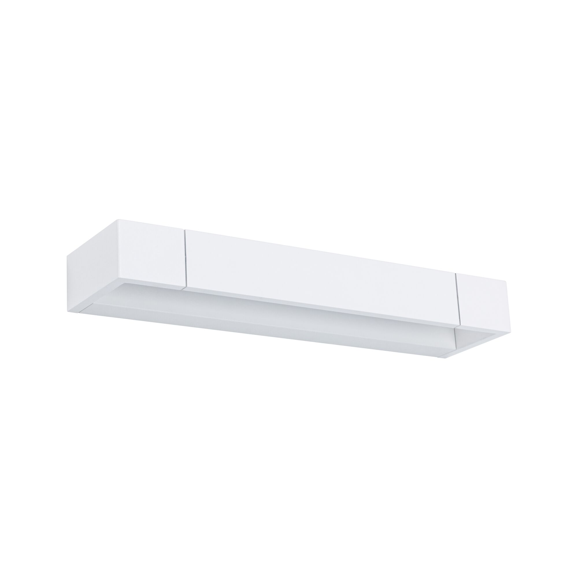Modern white metal LED ceiling light with clean lines for living spaces and rooms