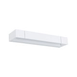 Modern white metal LED ceiling light with clean lines for living spaces and rooms