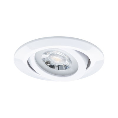 Spot encastré blanc en plastique avec LED orientable pour un éclairage d’intérieur flexible