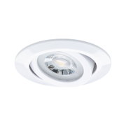 White recessed spotlight made of plastic with adjustable LED for versatile room lighting