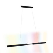 Suspension LED noire en métal moderne avec barre dimmable pour éclairage intérieur