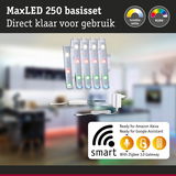 MaxLED 250 basisset met RGBW LED-strips en slimme Zigbee 3.0 gateway voor Alexa en Google Assistant