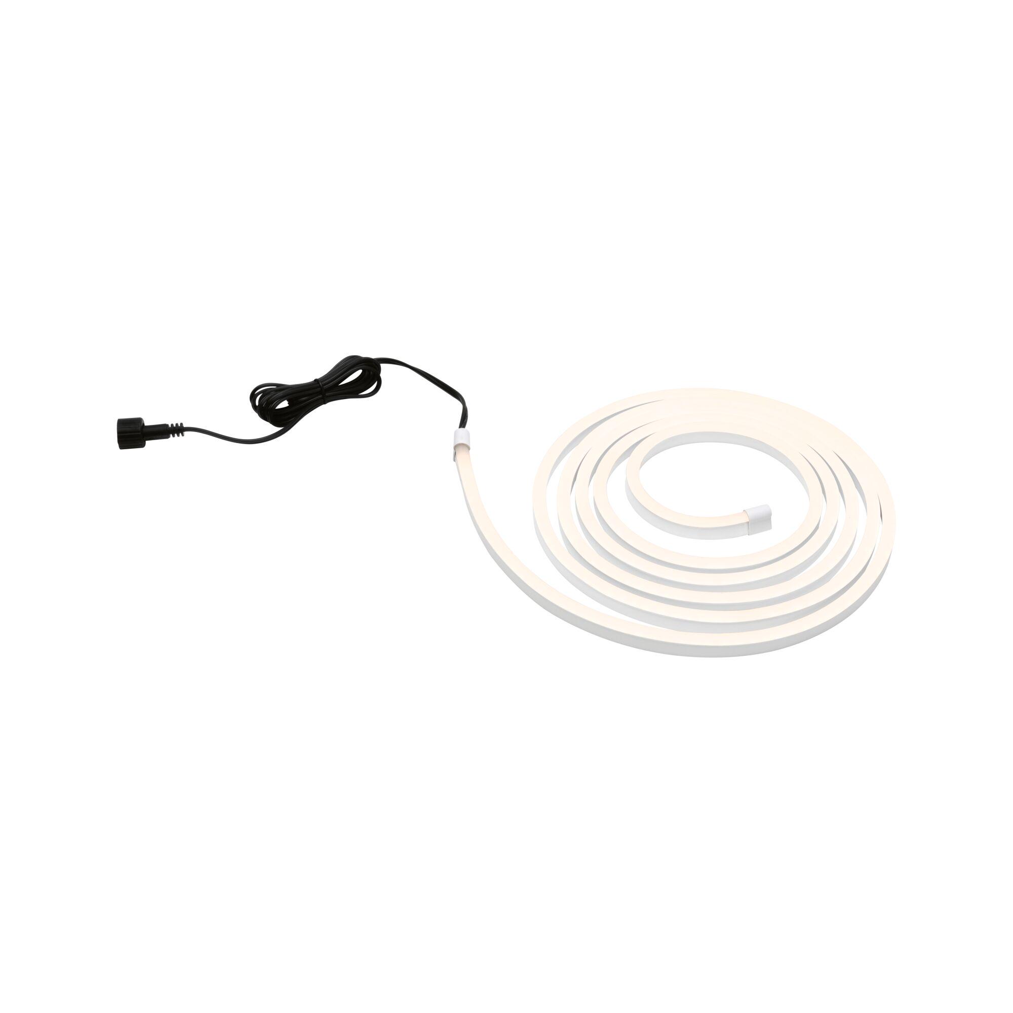 Flexibele witte LED-strip met zwarte kabel voor moderne verlichtingsoplossingen