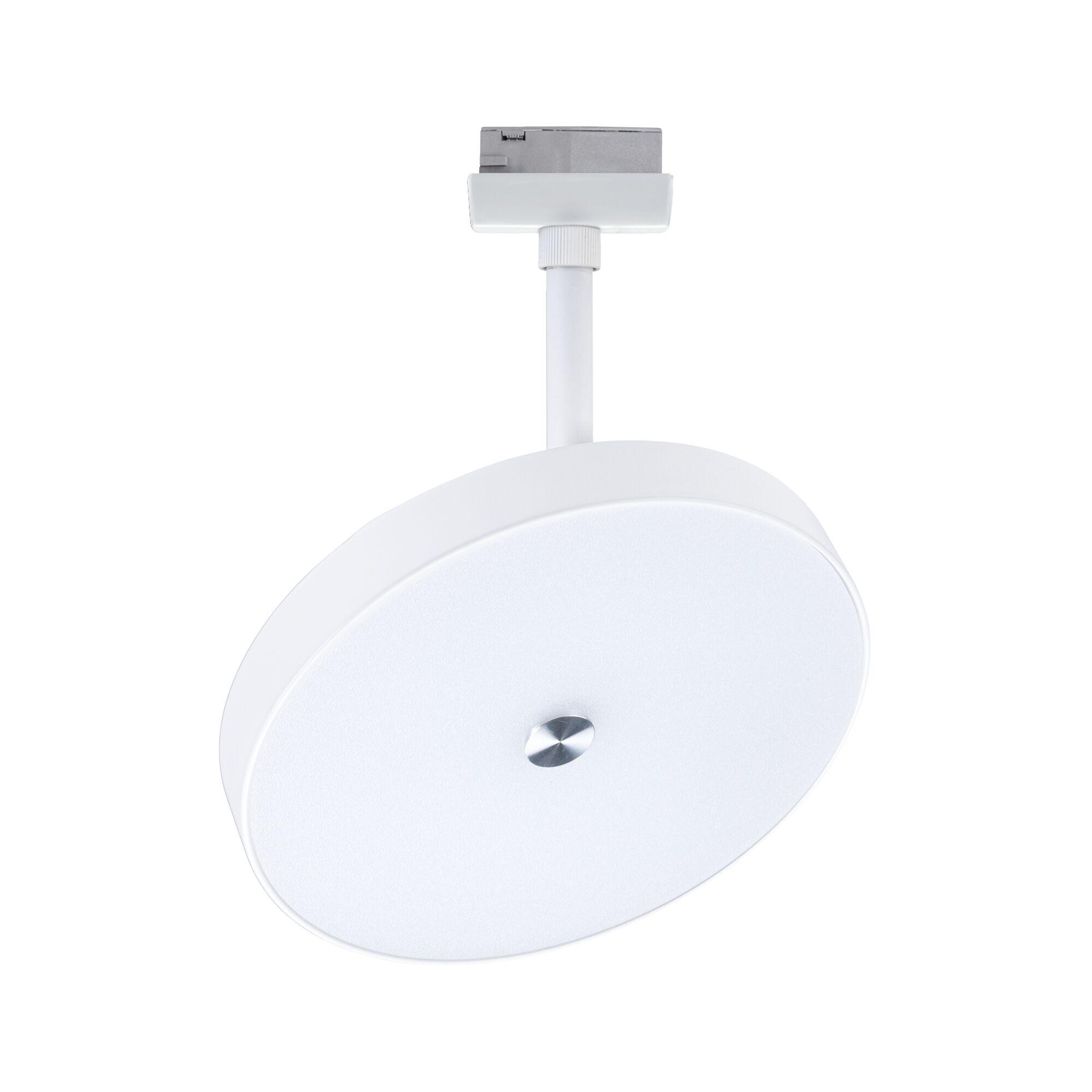 White round metal LED ceiling spotlight with swivel connector for modern lighting solutions