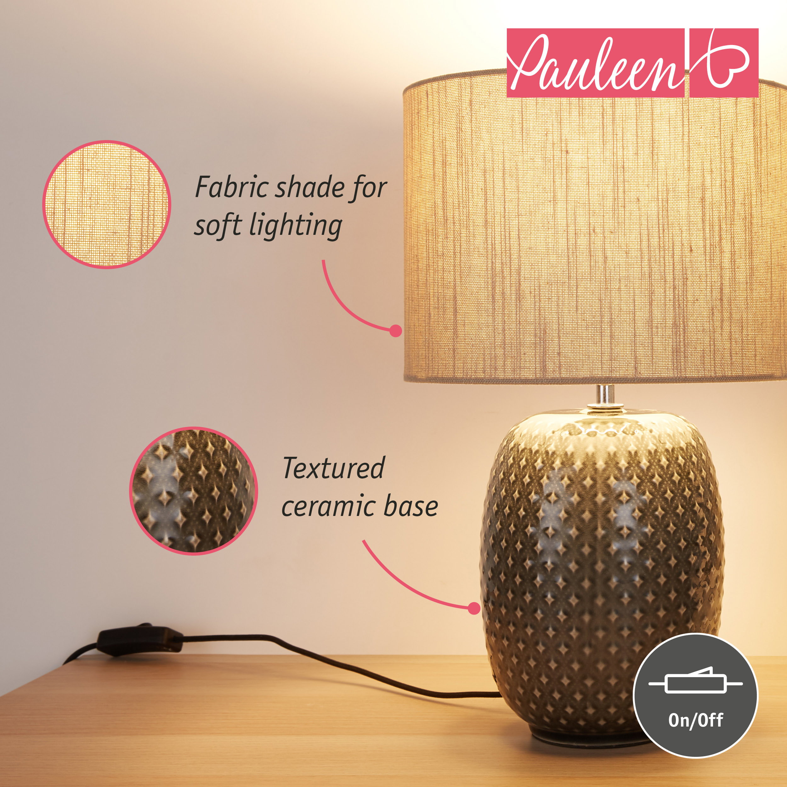 Paulmann Pauleen Table lamp Pretty Classy E27 max. 60W Grey/Beige