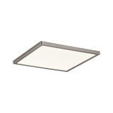 Vierkante LED-plafondlamp met grijs metalen frame en witte diffuser voor moderne verlichting