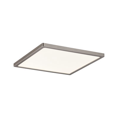 Firkantet LED-loftlampe med gråt metalramme og hvid diffusor til moderne belysning