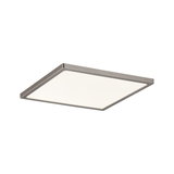 Quadratische LED-Deckenleuchte mit grauem Metallrahmen und weißem Diffusor für modernes Raumlicht