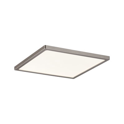 Quadratische LED-Deckenleuchte mit grauem Metallrahmen und weißem Diffusor für modernes Raumlicht