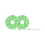 Two green flexible LED light strips for decorative lighting and ambient room accents