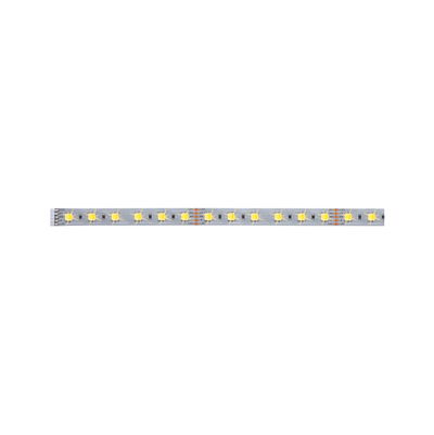 Flexible LED strip with warm white LEDs on silver board for decorative lighting solutions